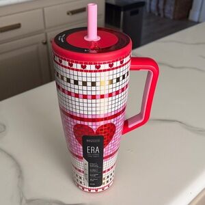 Grayland Pink Mosaic Heart Tumbler